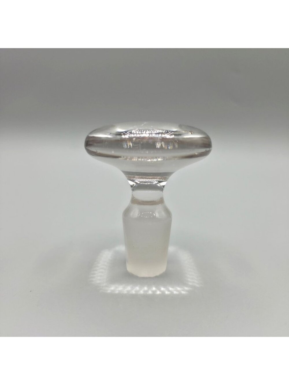 Glass Stopper For Decanter Or Bottle Clear Round Top Vintage